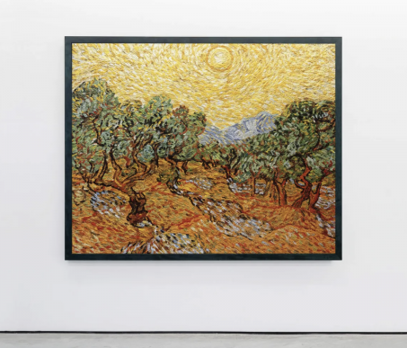 Vik Muniz. Olive Trees With Yellow Sky And Sun, After Van Gogh, 2007